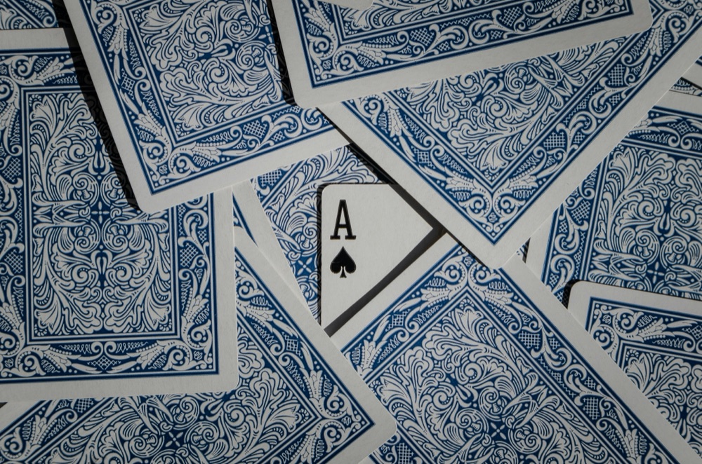 Jeu de cartes étalé